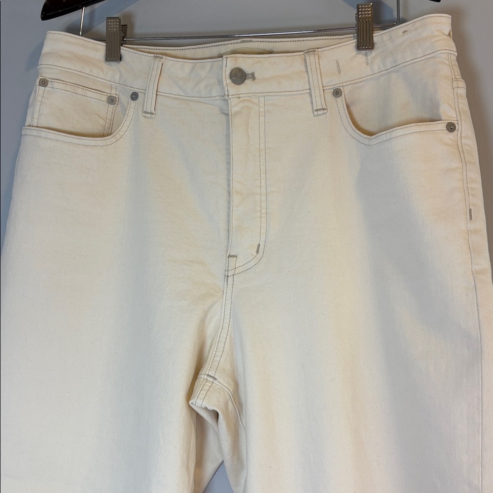 Madewell Curvy 90s Straight Waist 32 raw edge hem Crop - Picture 3 of 14